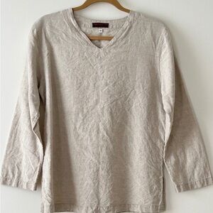 Beige Long Sleeve Top